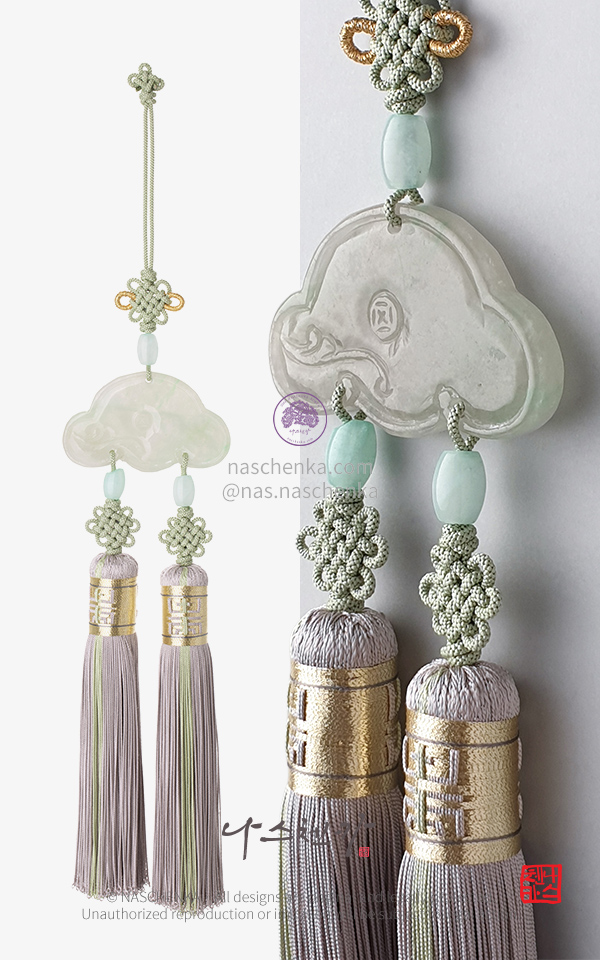 10959613 - [나스첸카 NASCHENKA] 한복의 꽃은 노리개 _ 비취 명주 실크 노리개