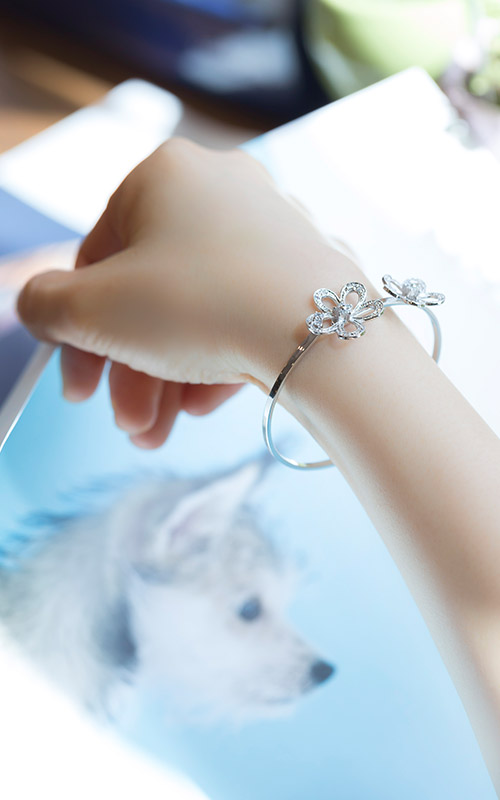 1494510 - [나스첸카 NASCHENKA] [NAS] 꽃팔찌 _ silver 은 팔찌 handmade, silver craft NASCHENKA