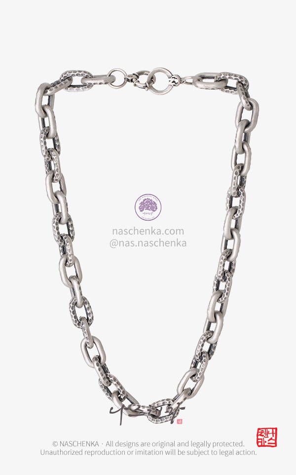 10959522 - NASCHENKA 나스첸카 NASCHENKA  스트레이트  성긴 두드림 체인 _ 은 목걸이